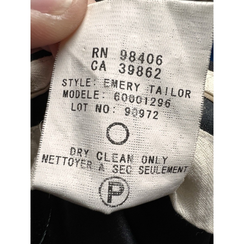 Theory Emery Tailor Womens Trousers Wide Leg Pants Sz 2 Wool Blend Preppy - Picture 13 of 13